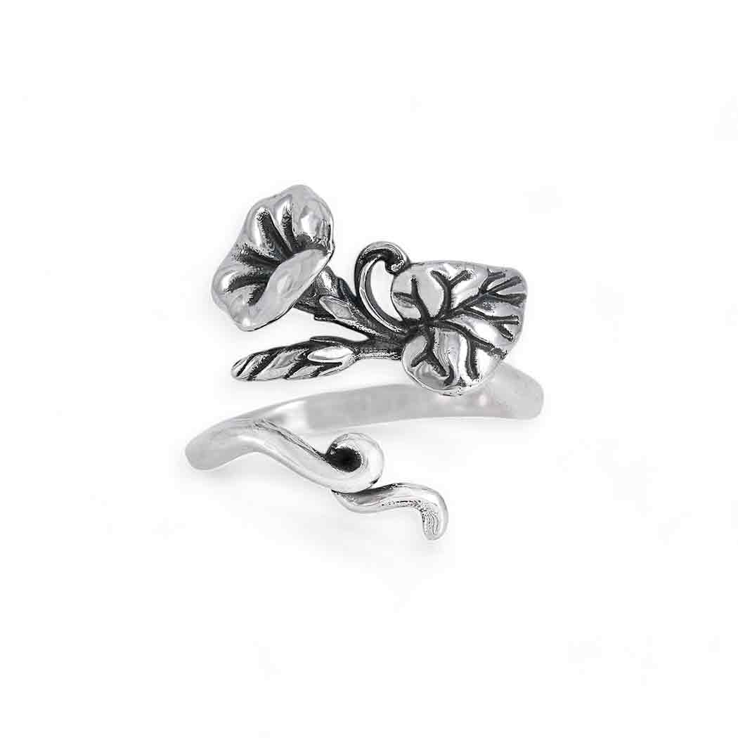 Nina Designs - Vente Bague de cocktail/de cérémonie - Bagues ajustables fleurs de naissance en argent sterling4