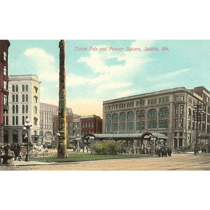 Found Image Press - Wholesale Magnet - Magnet WA-178 Totem Pole, Pioneer Square, Seattle