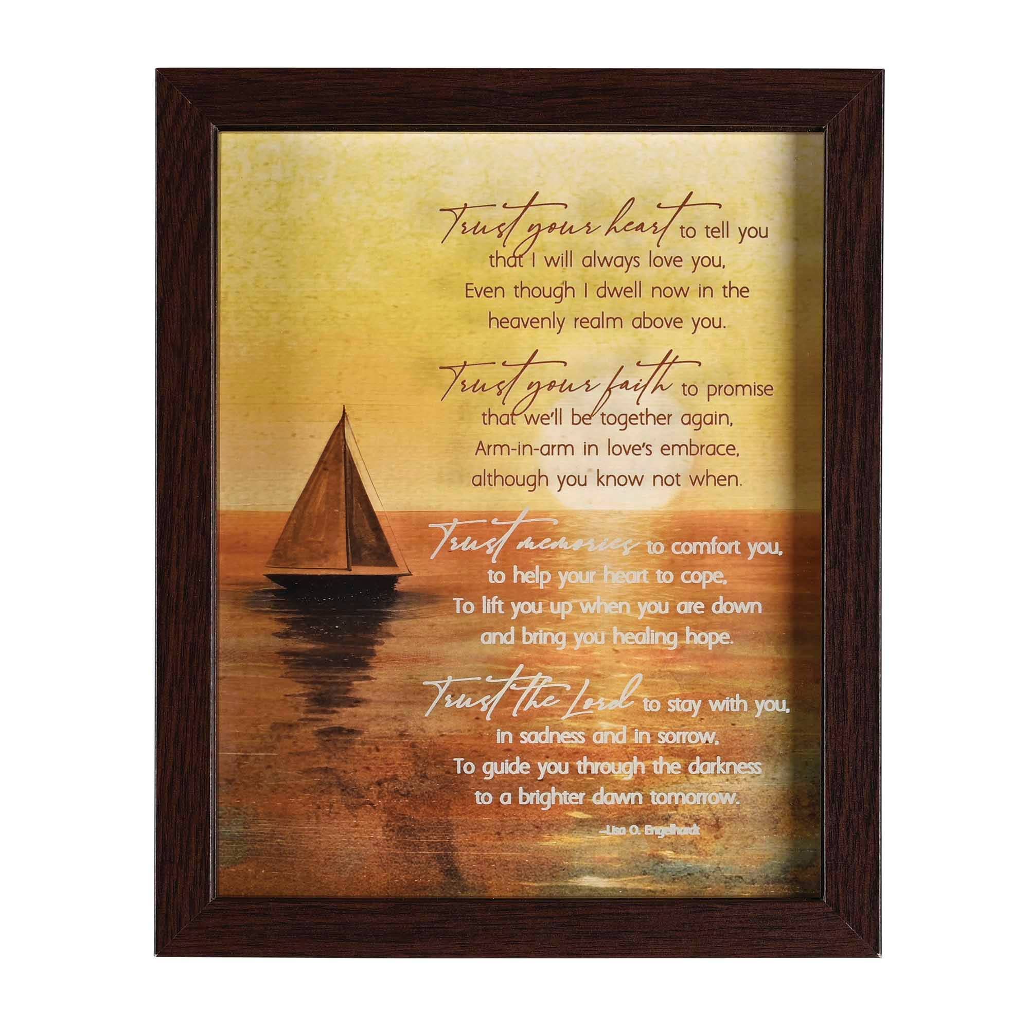 Magnolia – wholesale Decorative tabletop object – Framed Art Trust Your Heart 8x101