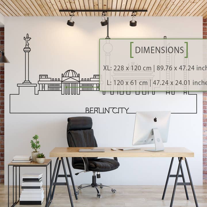 Berlins skyline, Bybilledet, Bybilledet, Berlin kunst, Væg for engroshandel hos KUARKI