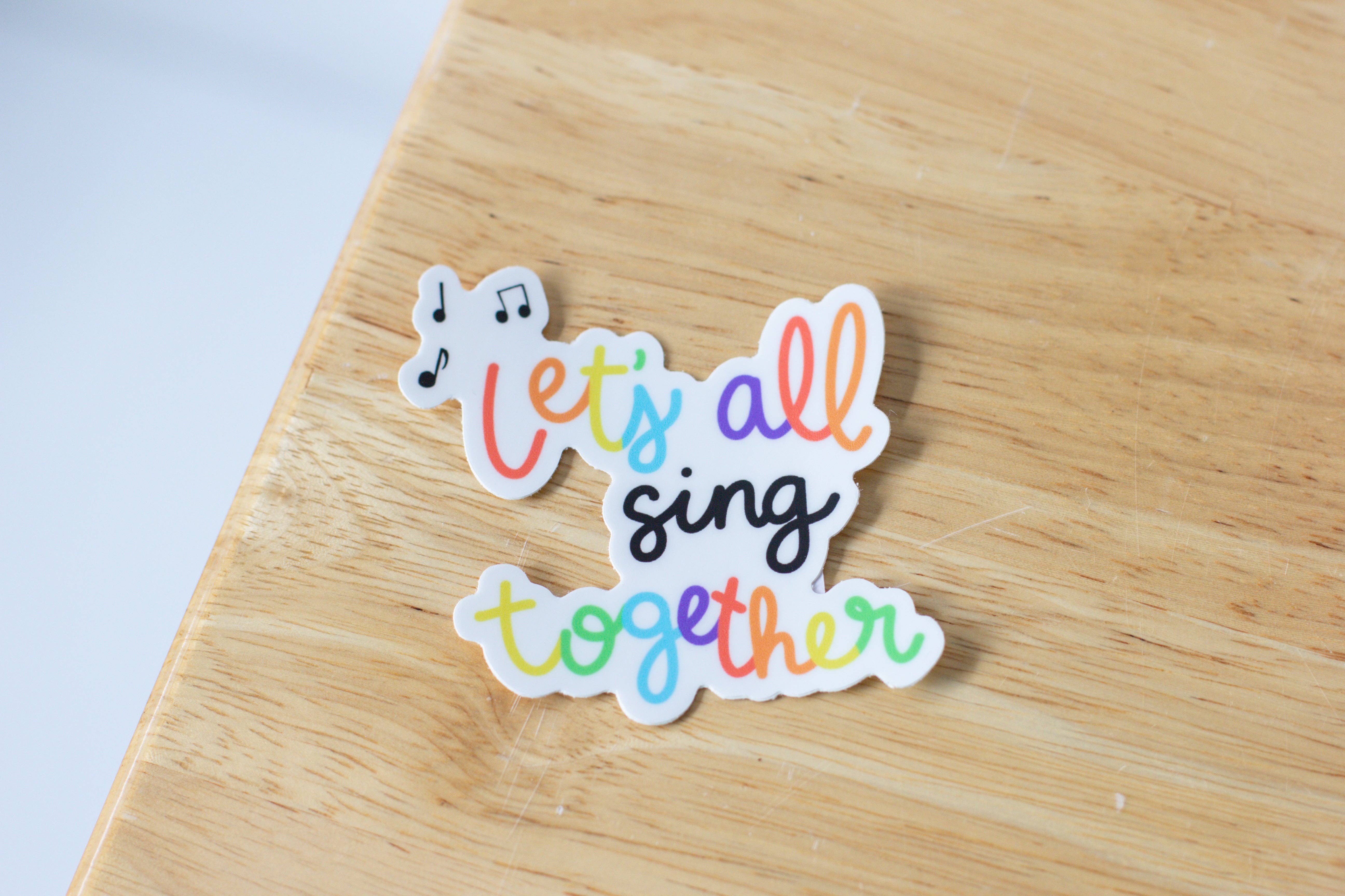 Musically Minted - Wholesale Sticker - Let’s All Sing Together Sticker0