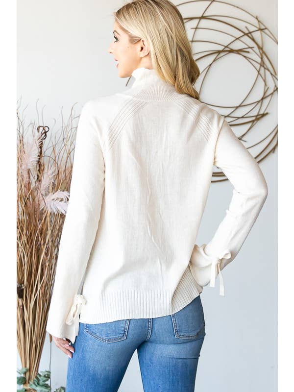 HEIMISH - Vendita all'ingrosso Top in maglia - Donna - LP137 COLLO ALTO MANICA LUNGA CON DETTAGLIO FIOCCO7