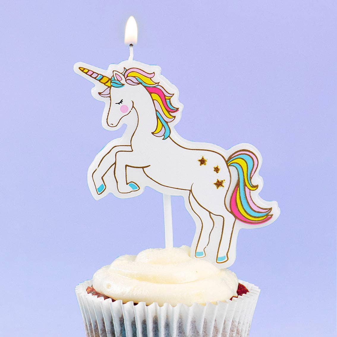 Talking Tables USA - Wholesale Cake/Cupcake Topper - Unicorn Birthday Candle | Cake Candles |2