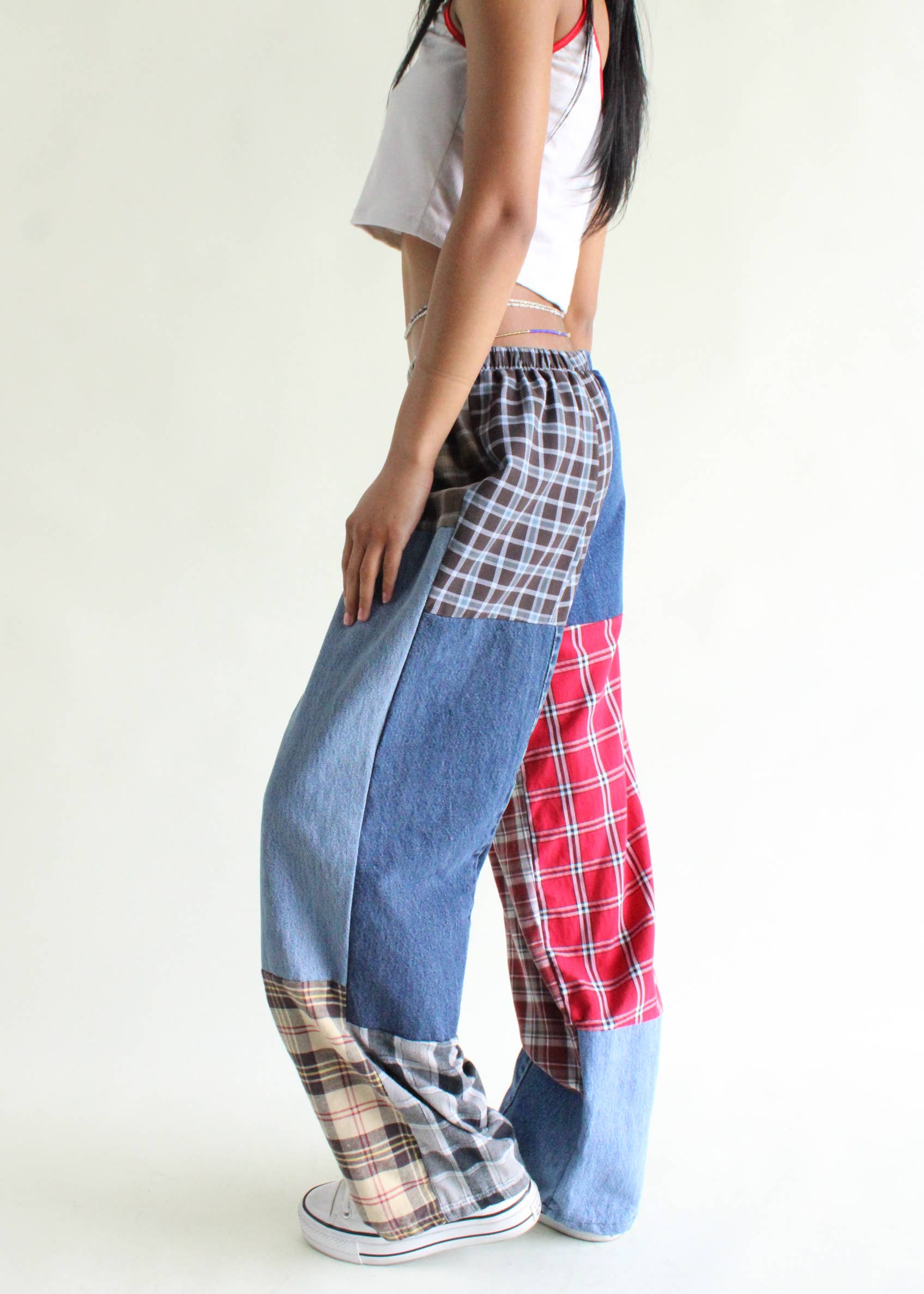 American Recycled Clothing - Wholesale Pants - Women's - Flannel & Denim Combo Pants Bundle11