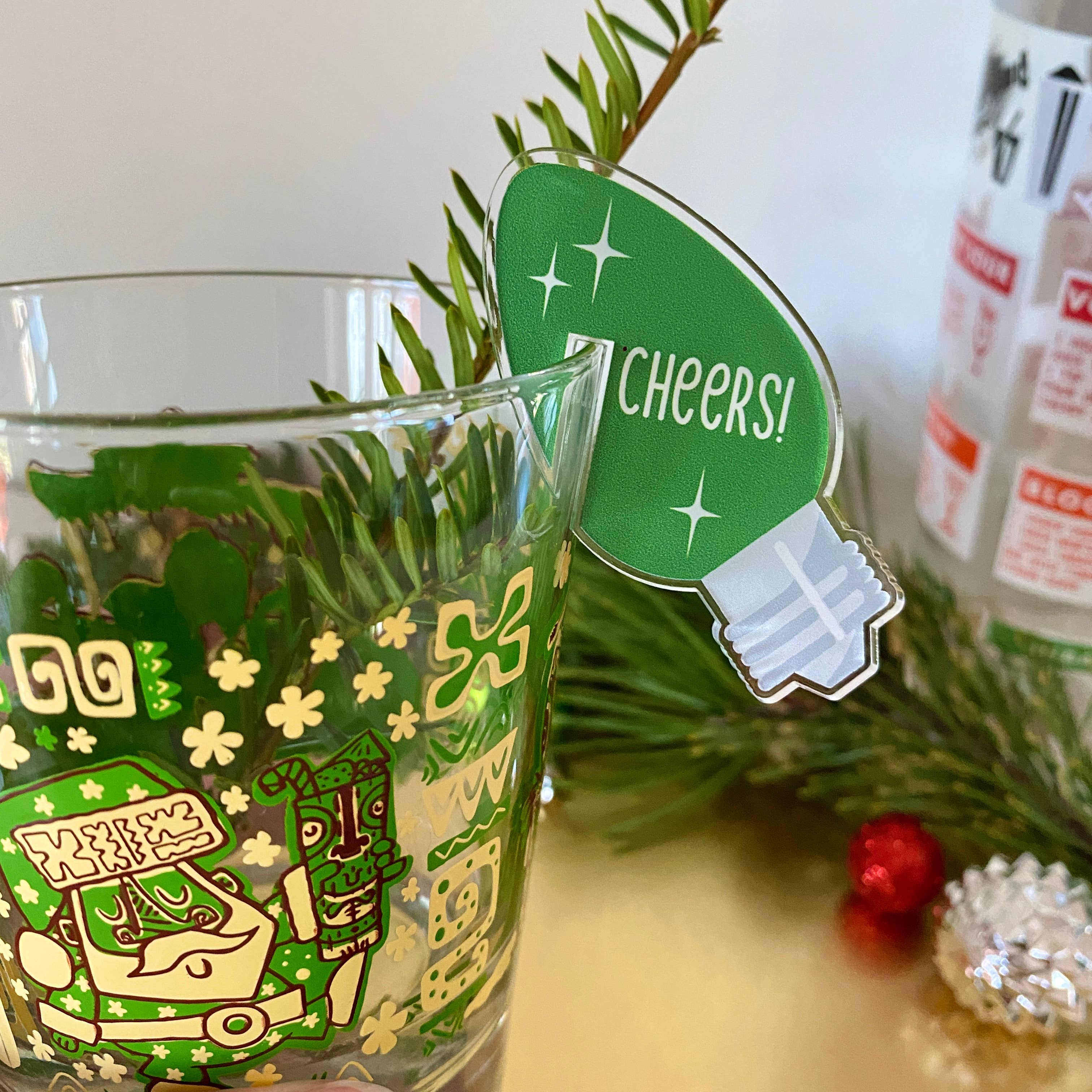 Atomic Kraftworks - Vente Mélangeurs à boisson - Breloques à breloques de Noël vintage pour boissons et marqueurs2