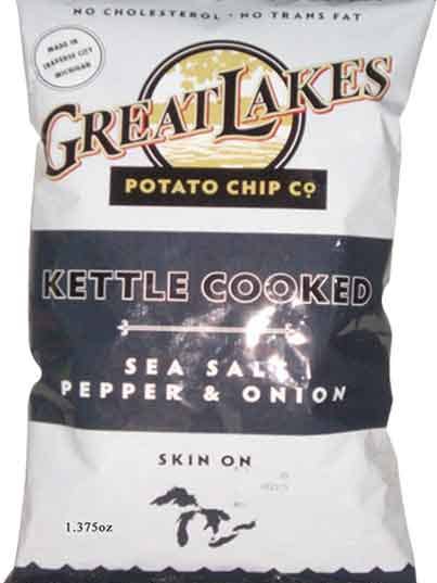 KETTLE CHIPS SALT PEP ONION - GREAT LAKES CHP for wholesale by Hudson Meat Company