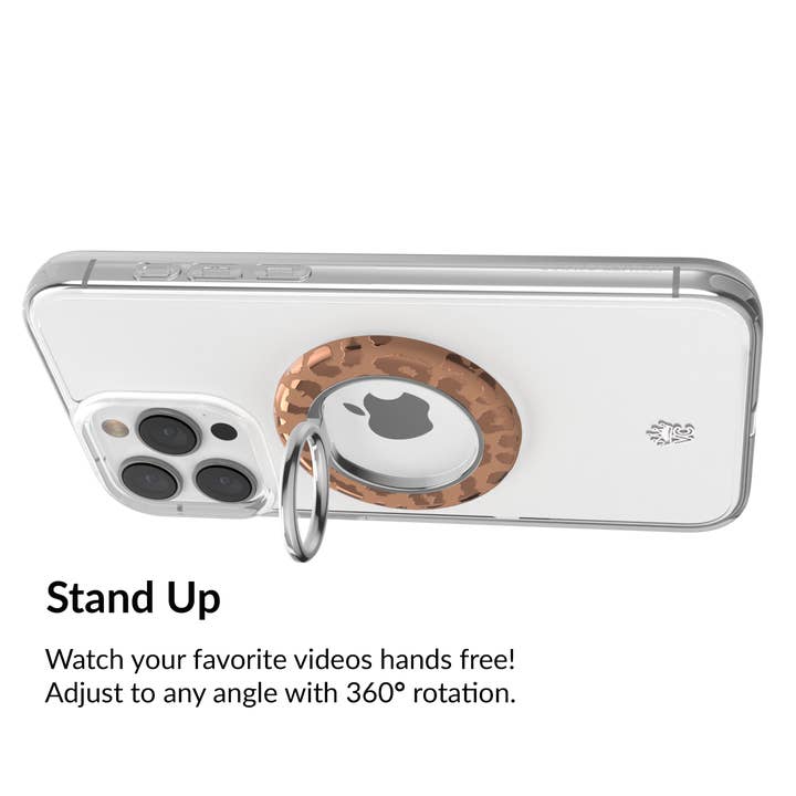 VELVET CAVIAR - Wholesale Phone Grip - MagSafe Grip Ring - Bronze Chrome Leopard