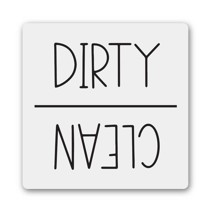 Clean/Dirty Dishwasher Magnet for wholesale by Knotty Design Co.