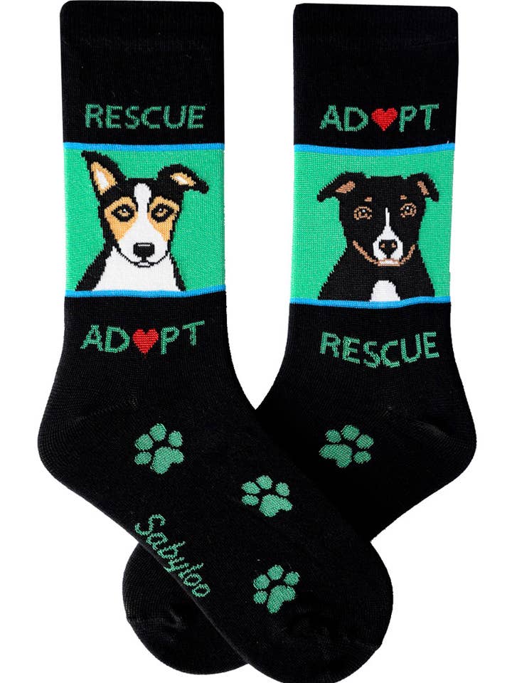 Adopt Rescue Dog Socks for wholesale by Sabyloo