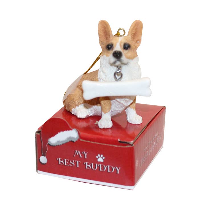 Welsh Corgi hund ben prydnad för wholesale av E&S Pets