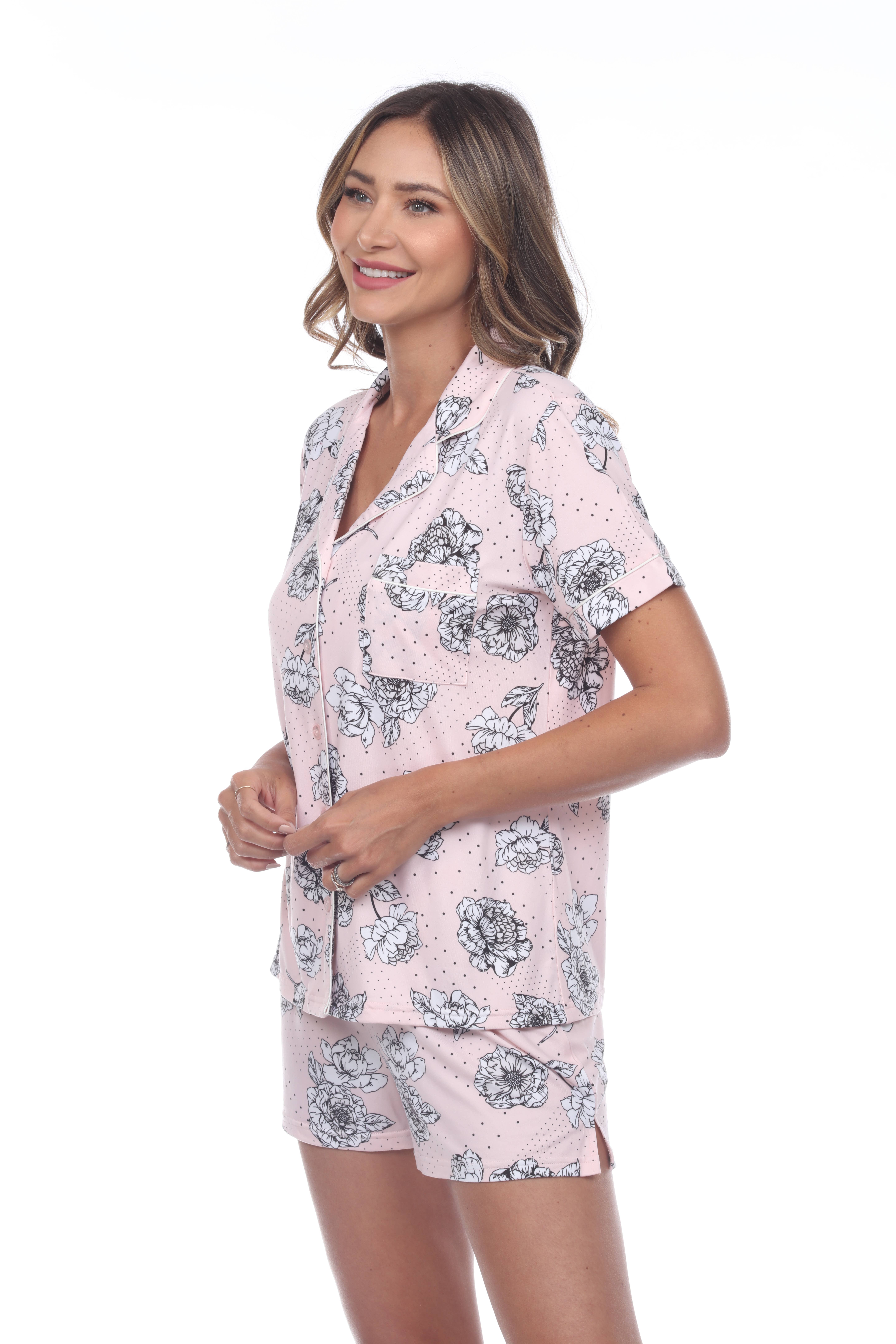 WHITE MARK - Vendita all'ingrosso Completo pigiama - Donna - Completo pigiama donna con maniche corte e stampa floreale8