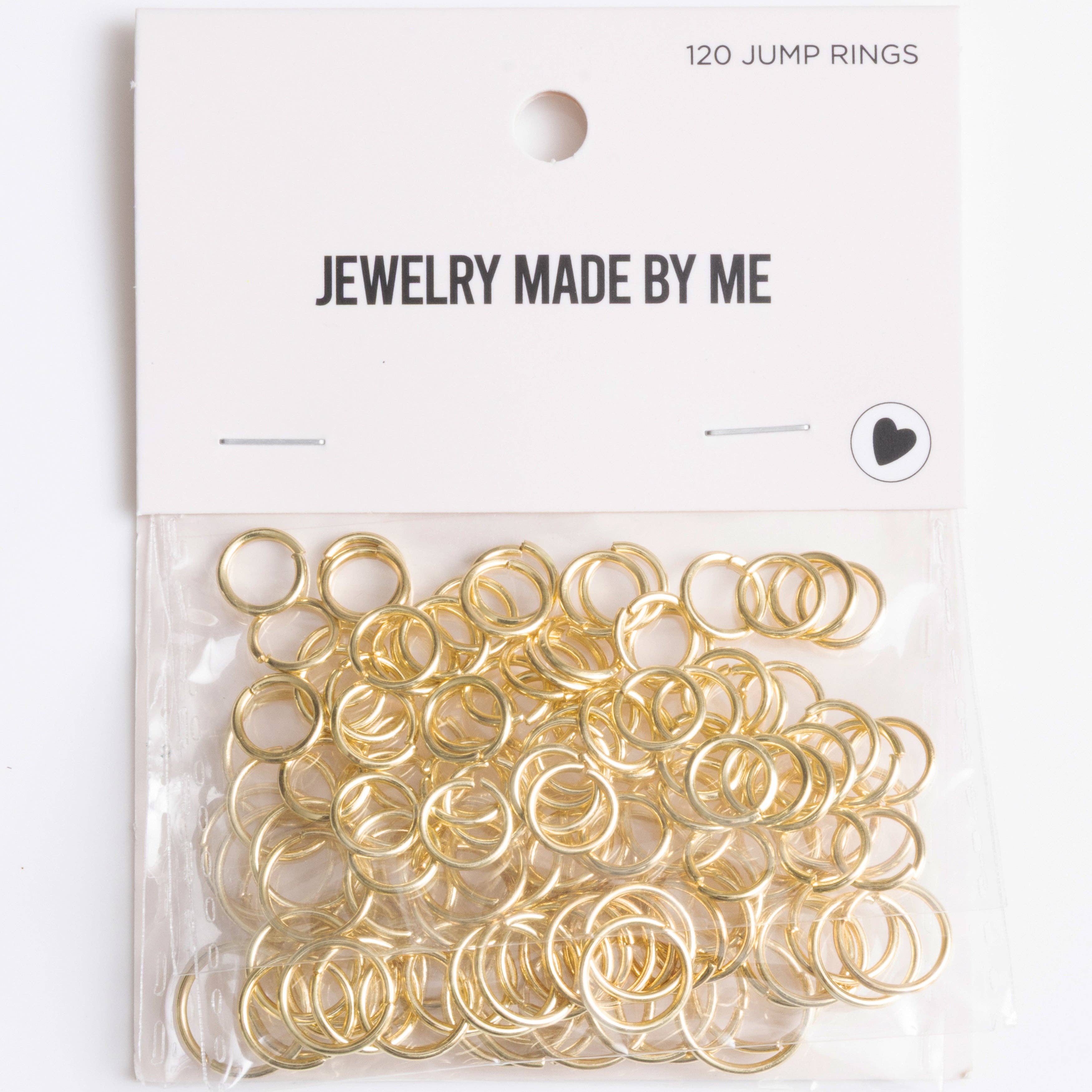 Jewelry Made by Me - Wholesale DIY Craft Kit - Gold Jump Rings 120pc Assortment1