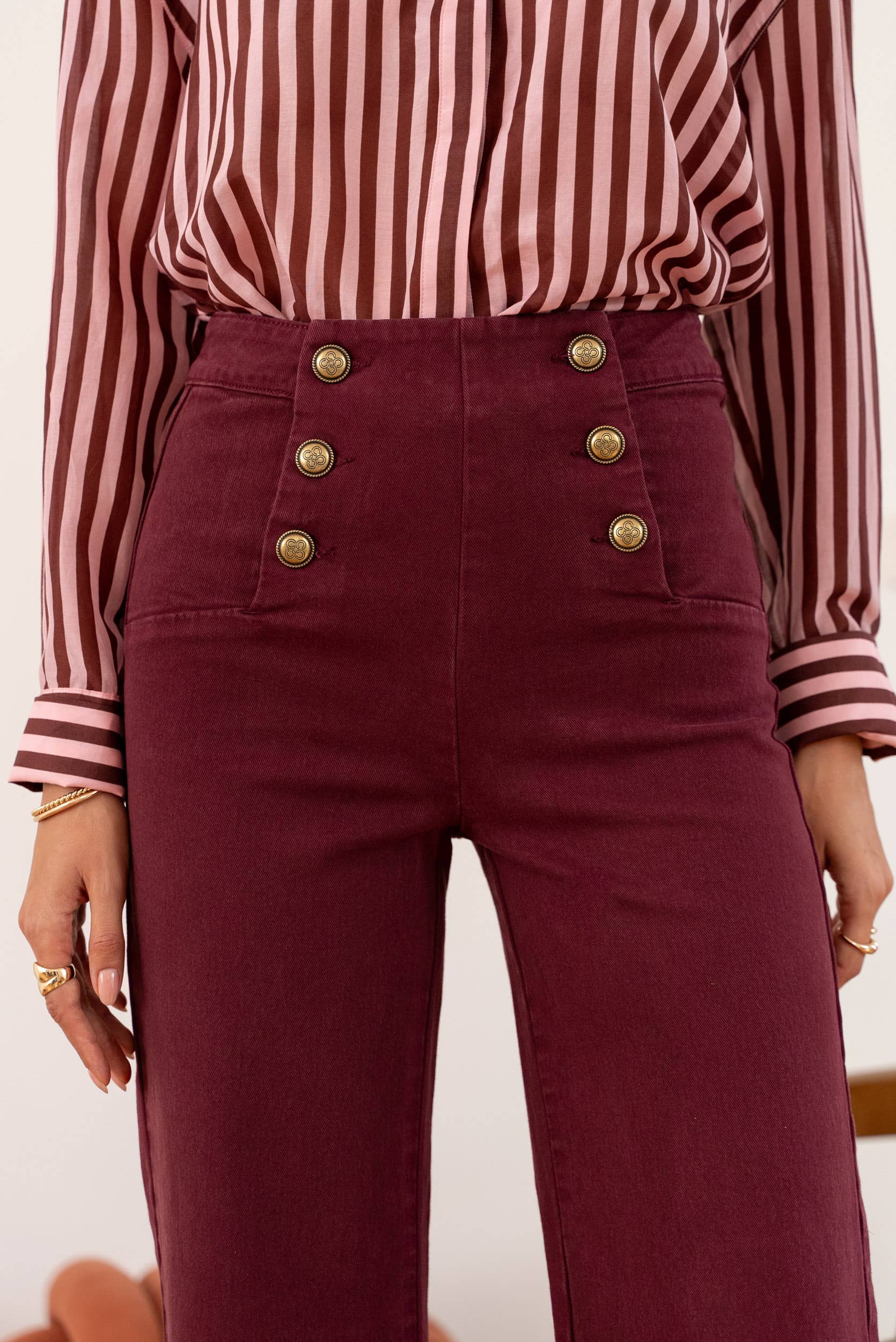 Oraije Paris – Großhandel Jeans – Damen – Jean Victorine groß mit 6 Knöpfen36