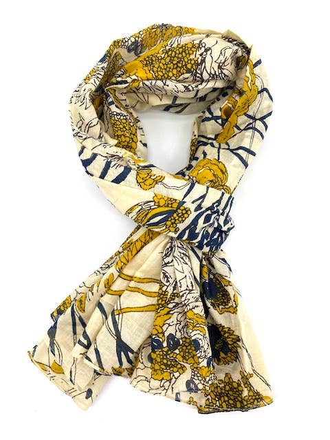 Maison Unik Accessoires - Wholesale Sjaal - Dames - 100% katoenen damessjaal en sarong met Japans patroon1