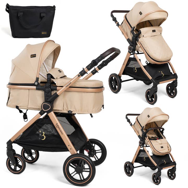 Bebelissimo - Passeggino trasformabile - combinato - convertibile - 2 in 1 - peso 0-22kg - Nicea - beige per la vendita all'ingrosso da parte di Bebelissimo J'aime