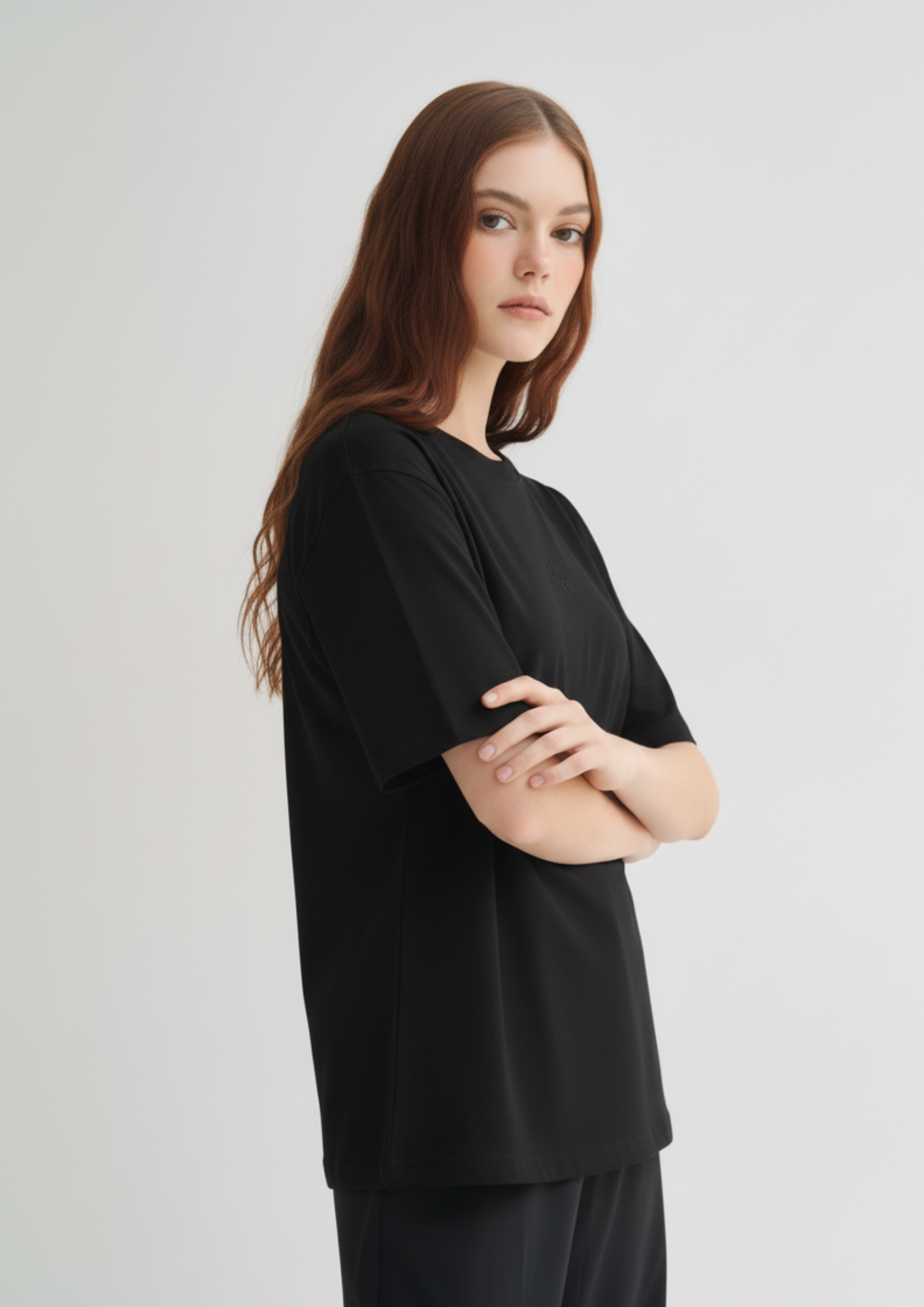 USCO - Vente T-shirt – femme - T-shirt basique en noir3