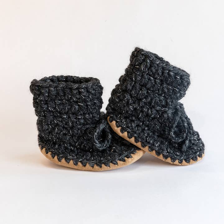 Night Sky-håndlavet blød sål slip-on ophold-on uld støvletter for engroshandel hos Huddy Buddies