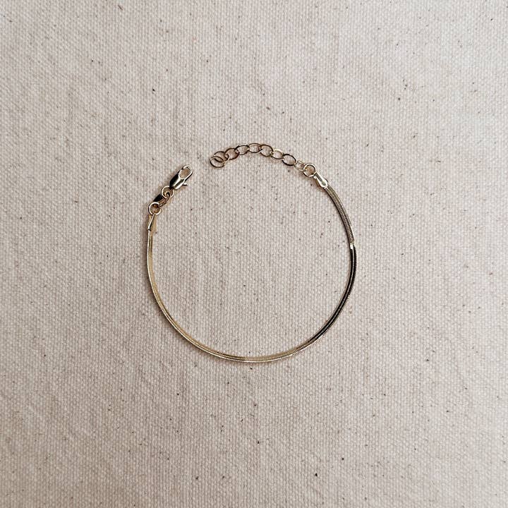 GoldFi - Wholesale Link & Chain Bracelet - 18k Gold Filled 2.0mm Thickness Herringbone Bracelet