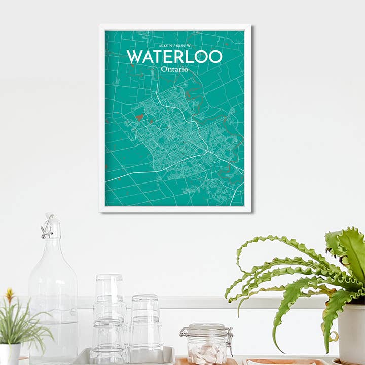 OurPoster.com - Wholesale Poster - Waterloo City Map Poster35
