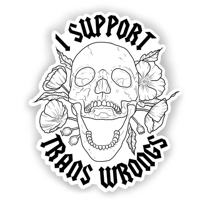 Luck and Lavender Studio - Wholesale Sticker - Trans Wrongs Sticker