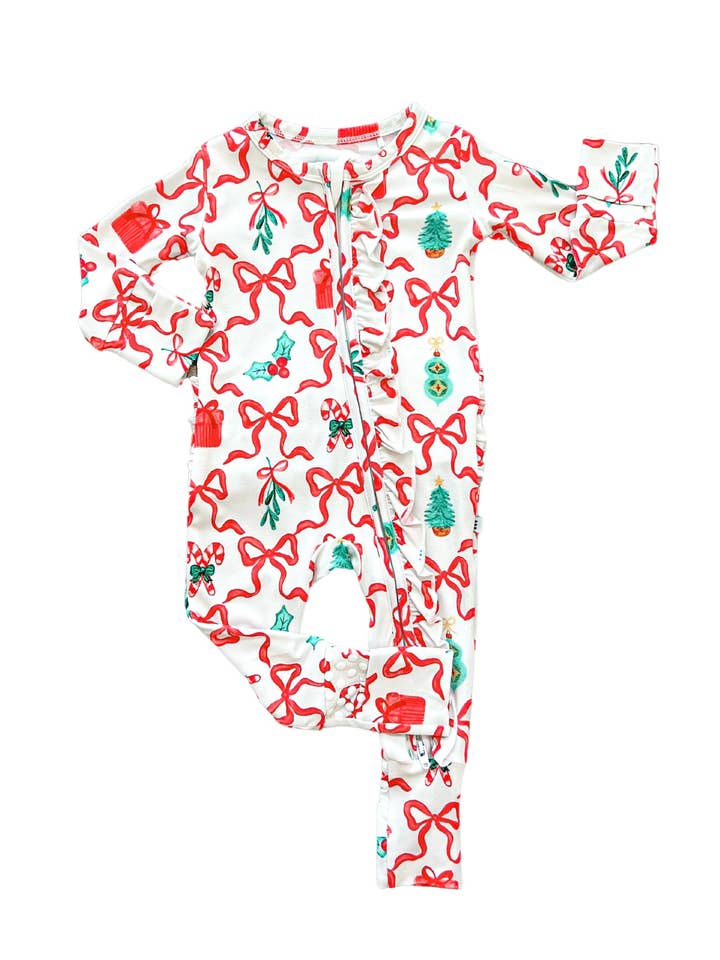 Noelle Ruffle Zip Romper for wholesale by Elle & Mily