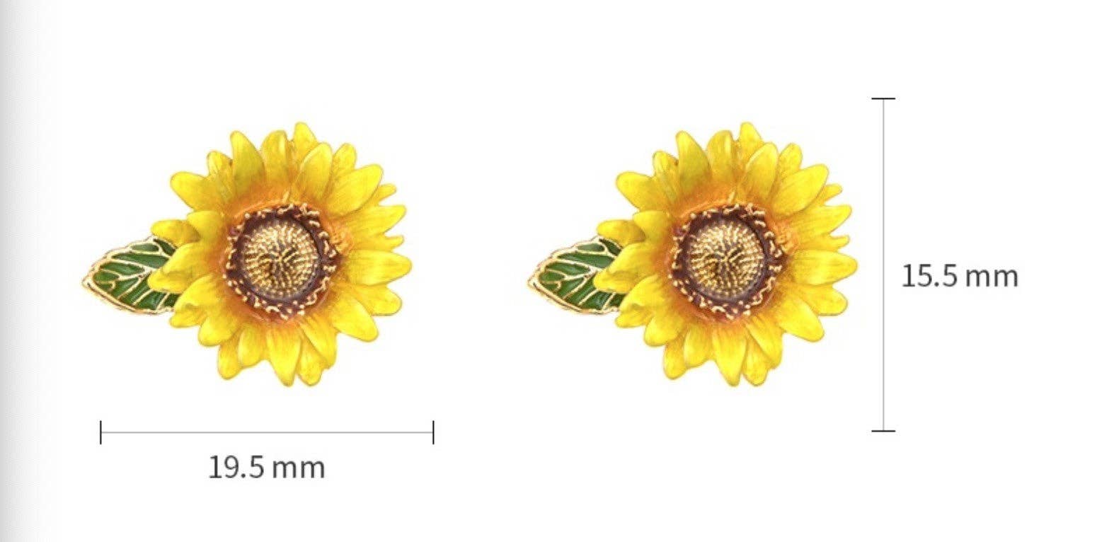 Exsito - Wholesale Stud/Post Earrings - Orecchini girasole smaltati2