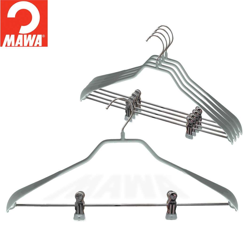 Reston Lloyd - Wholesale Clothes Hangers - MAWA, BodyForm Suit Hanger with Clips (6 Colors)5