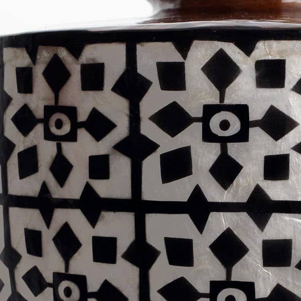 Ithemba – Großhandel Vasen – Karierte Perlmutt-Vase
