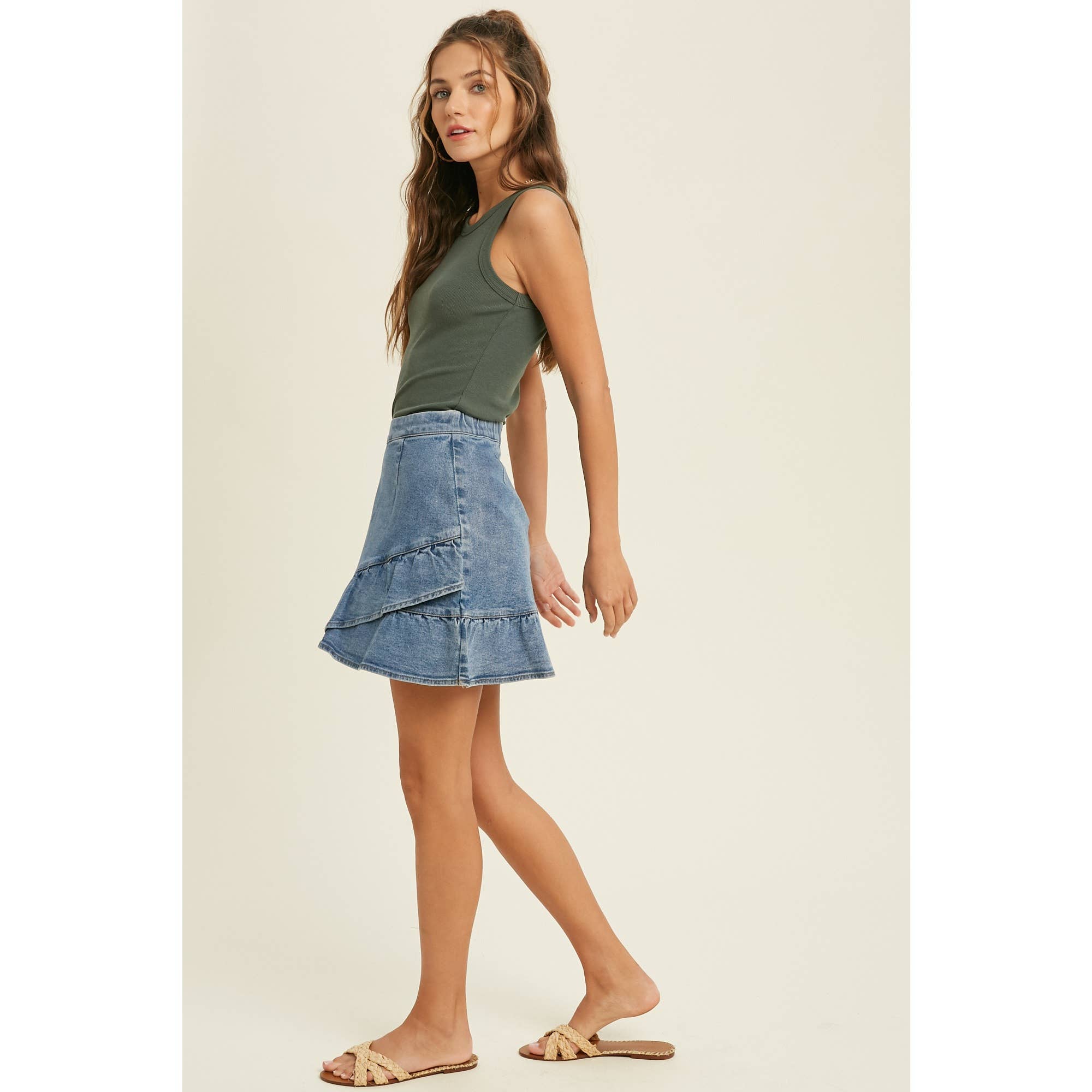 Wishlist Apparel - Wholesale Tank Top - Women's - CREW NECK RIBBED KNIT TANK TOP / WL18-104414