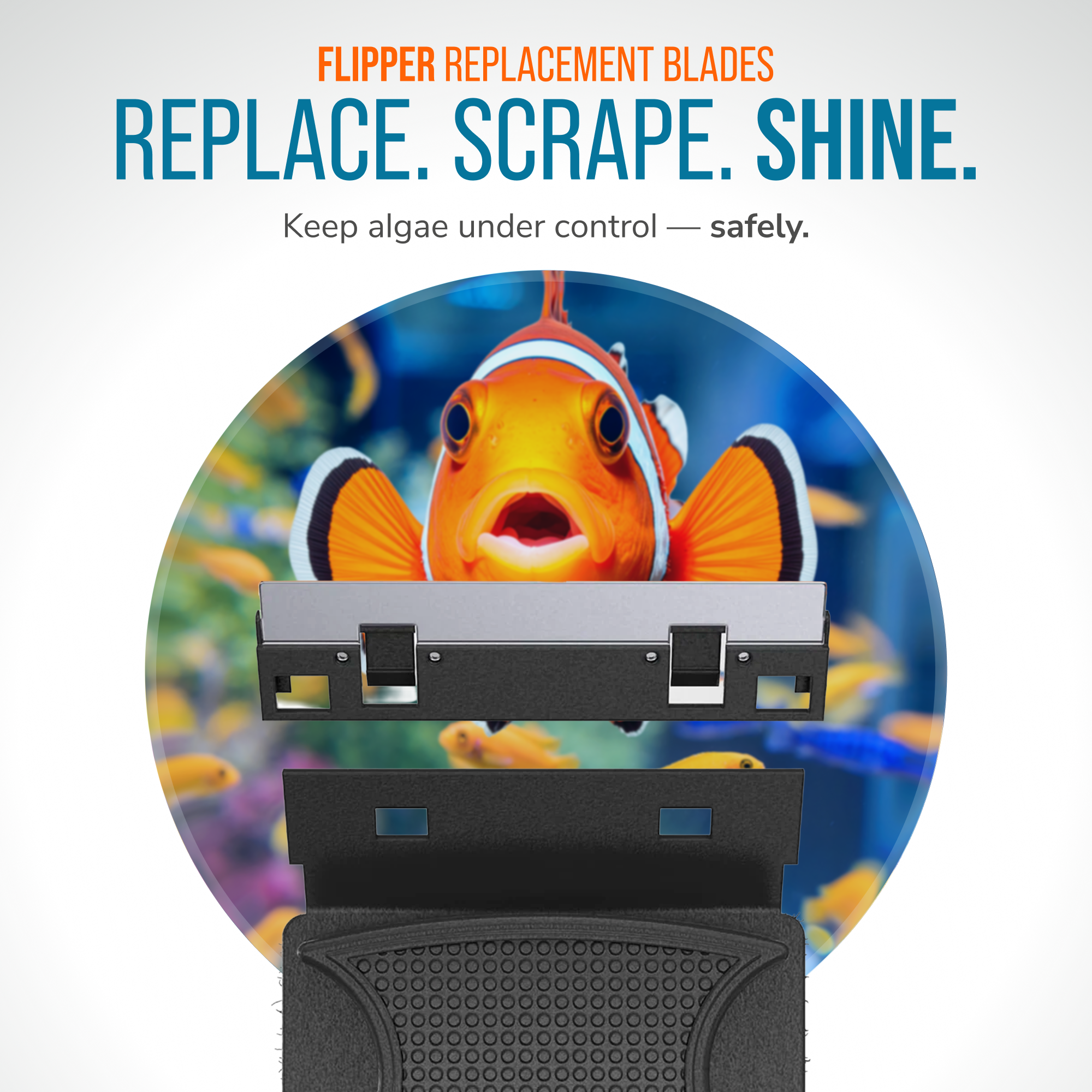 Flipper Aquarium Products - Wholesale Pet Grooming Aid - Dog - Flipper Cleaner Max Stainless Steel Replacement Blades - 2Pk1