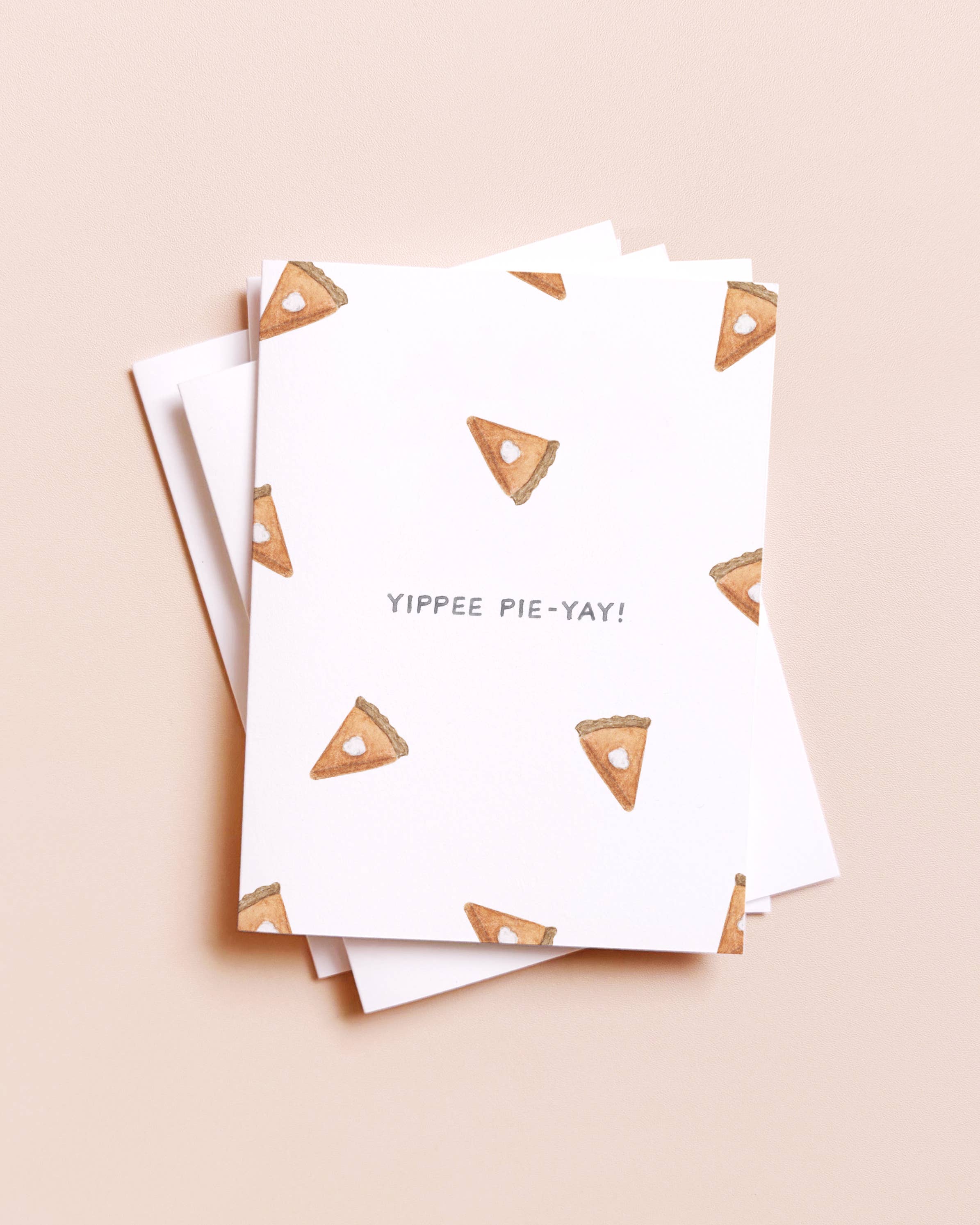Amy Zhang - Wholesale Thanksgiving Card - Yippie Pie Yay — Food Pun Thanksgiving Card