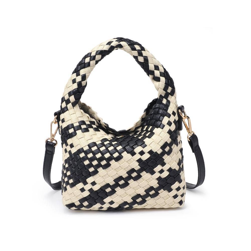 Moda Luxe - Vente Sac à main avec poignée sur le dessus – femme - Sac bandoulière tissé en matériaux mixtes Jessamine2