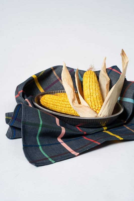 Multicolored Khaki Elisabeth Denim Tea Towel for wholesale on Faire3