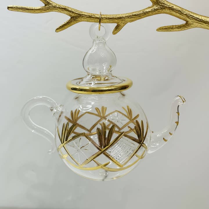 Blown Glass Ornament - Teapot for wholesale by Dandarah