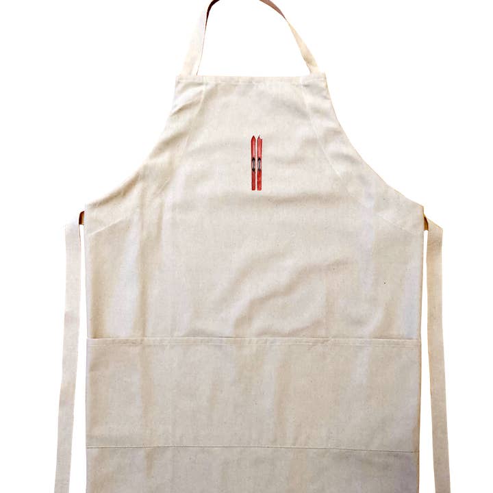 par röda skidor förkläde för wholesale av Tina Labadini Designs