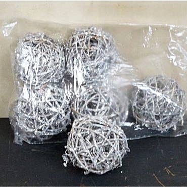 ISB53773- Set of 6- 3in Sparkle Twig Ball for wholesale by Impressive Enterprises, Inc.