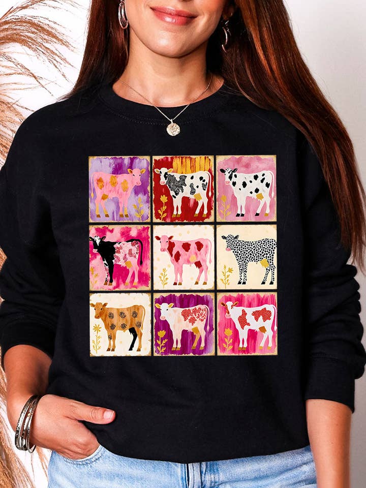 Patchwork Pastures Heavy Blend Crew Sweatshirt for wholesale by Wholesale Accessory Market