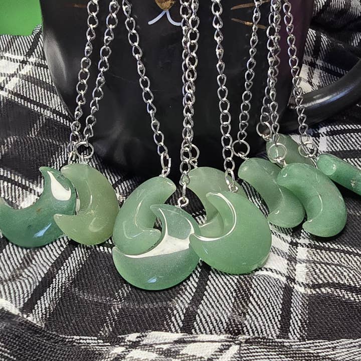 Eclectic Wallflower Boutique - Wholesale Tea Strainer/Infuser - Green Aventurine Moon Loose Tea Leaf Infuser5