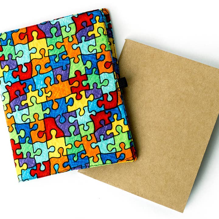 Autism Awareness Puzzle Piece Journal Set for wholesale by Autistic and Loved
