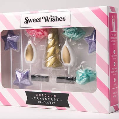 Sweet Wishes Candle Co. - Wholesale Cake Candle - Unicorn Birthday Candle Cake Topper Set for Unicorn Birthday