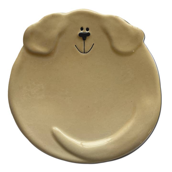 5" Ceramic Dog Dish: Solid Yellow for wholesale by August Ceramics