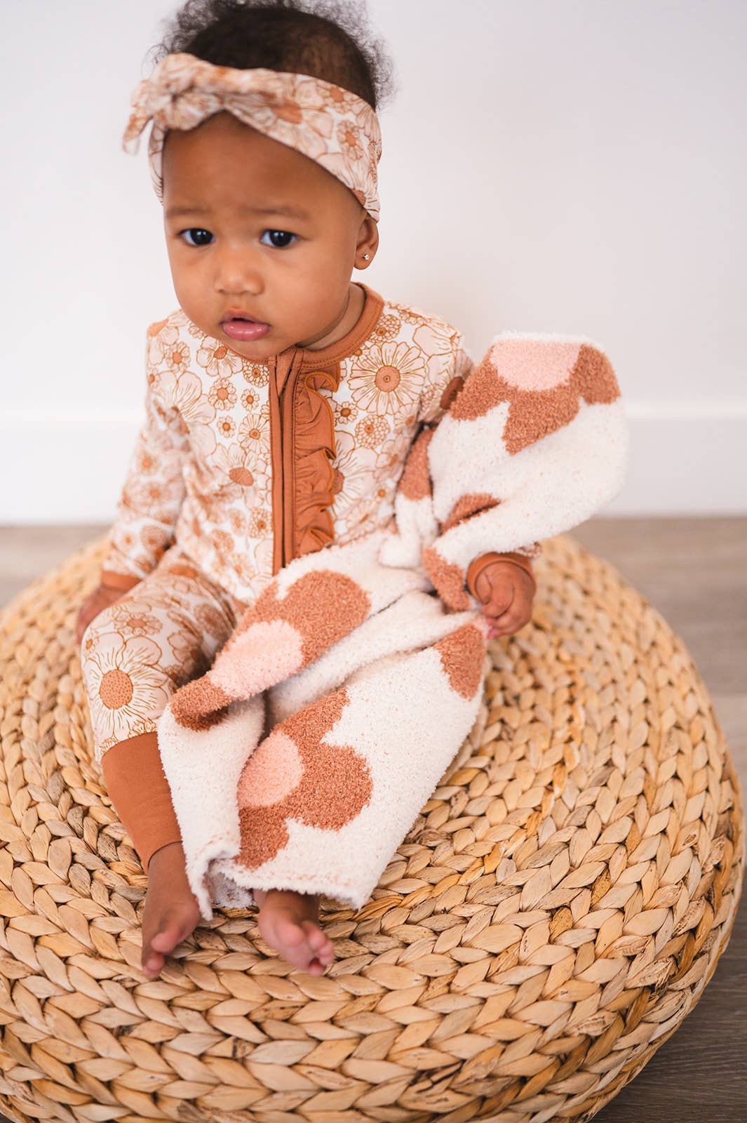 Harp Angel Boutique – wholesale Filtar – Barn och baby – Minifilt - Daisy Caramel/Pink1