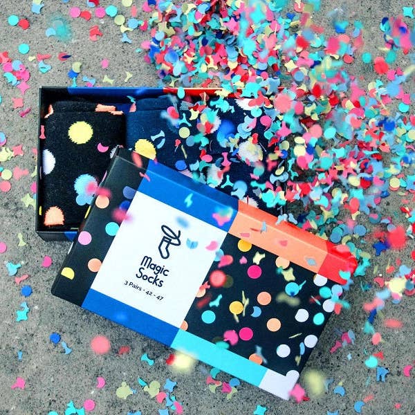 TinyTin - Wholesale Socks - Unisex - Magic Socks - The Triple Dots Box Size (EUR) 42 - 477
