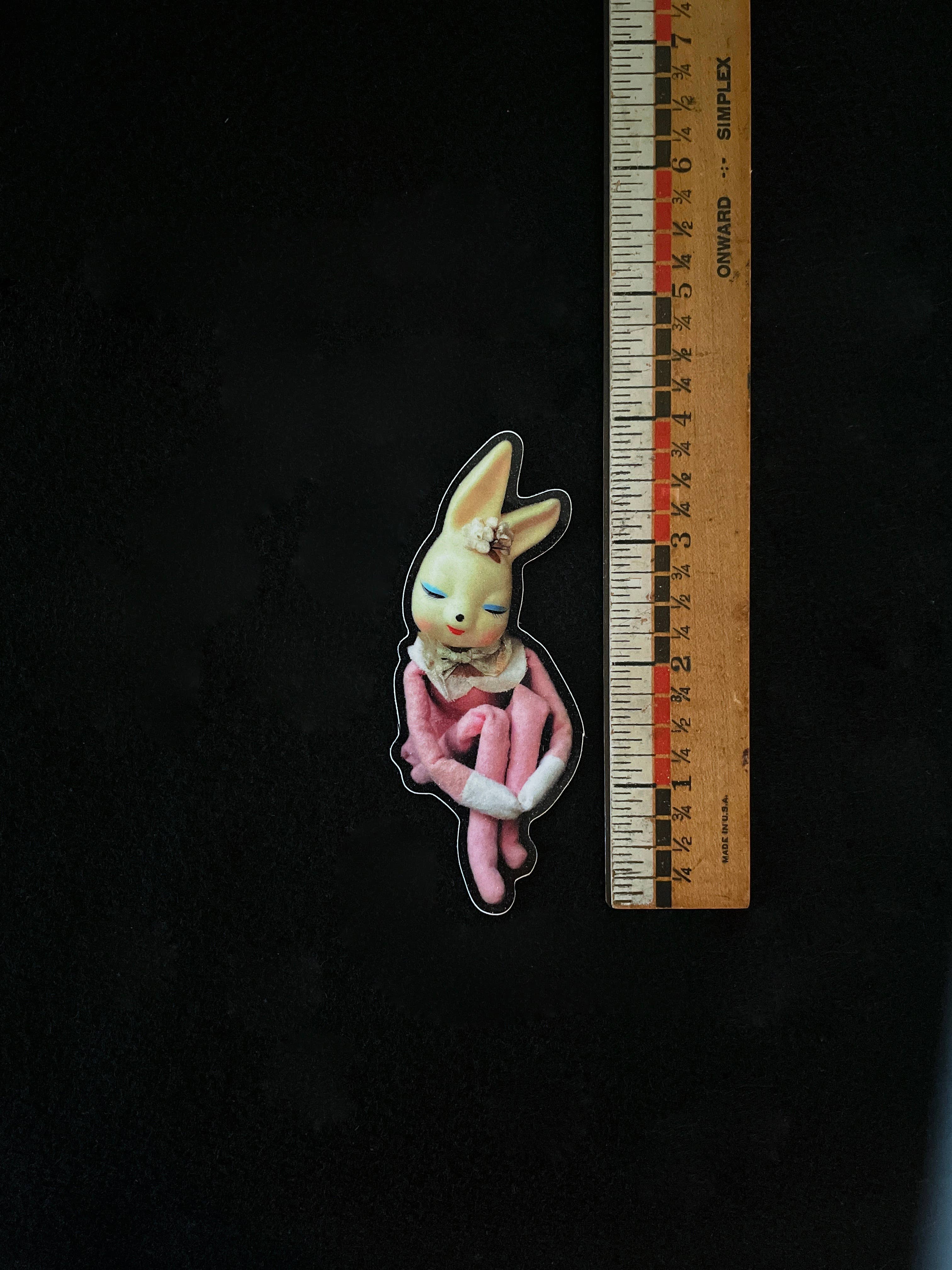 Aimee Miller Art - Wholesale Sticker - Sleeping Bunny Glitter Sticker1