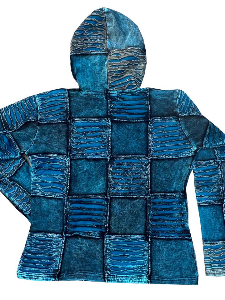 Lungta Imports - Wholesale Hoodie - Dames - Vintage Boheemse hippie-jas met capuchon voor dames, Nepal4