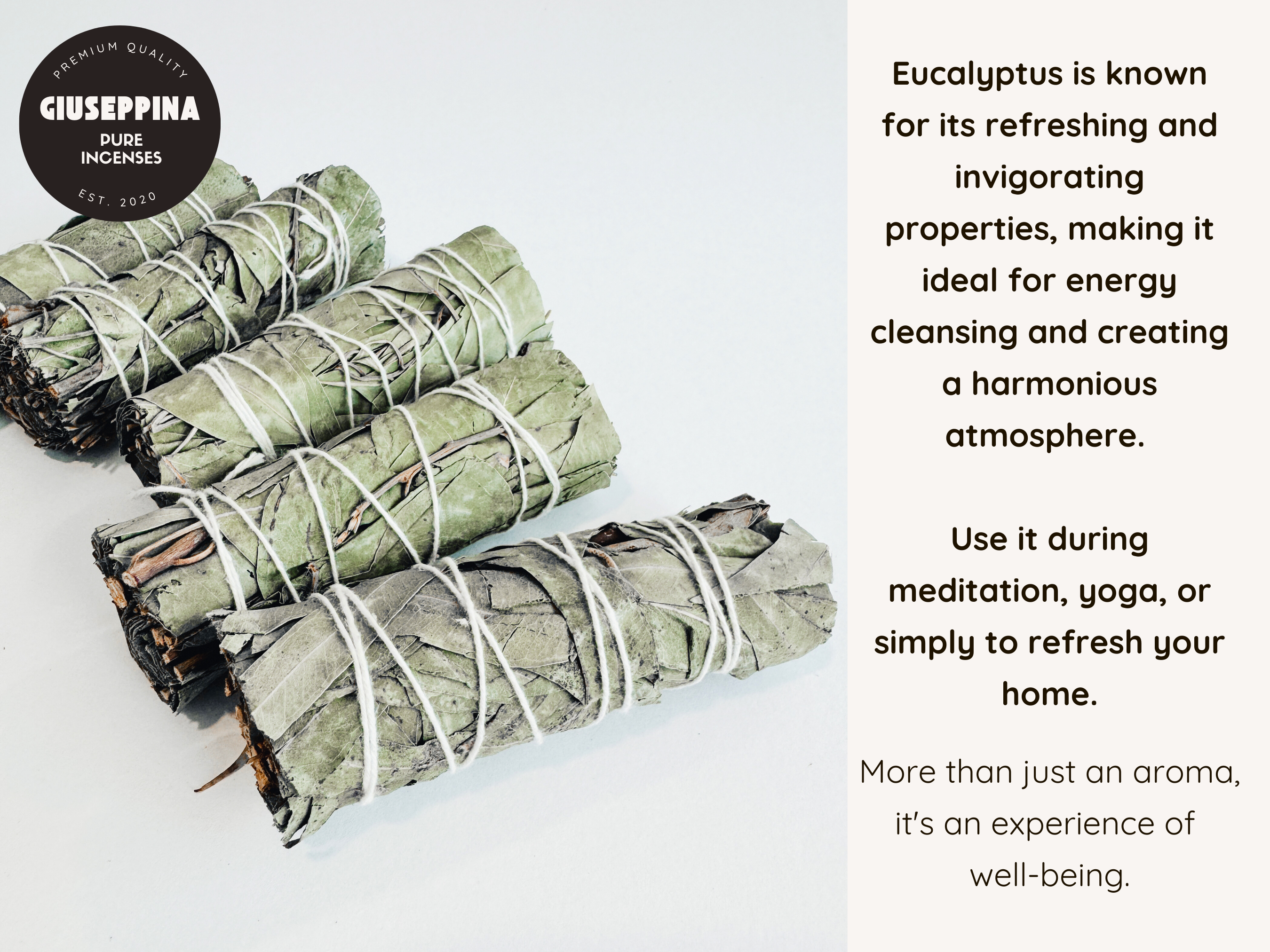 Giuseppina Shop – wholesale Salviabunt – Eukalyptus och Sage Rökelsepinne – Naturlig Rening4