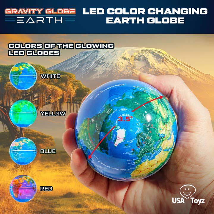 USA Toyz - Vente Globe terrestre - Lampe Globe Terrestre Magnétique Gravity USA Toyz