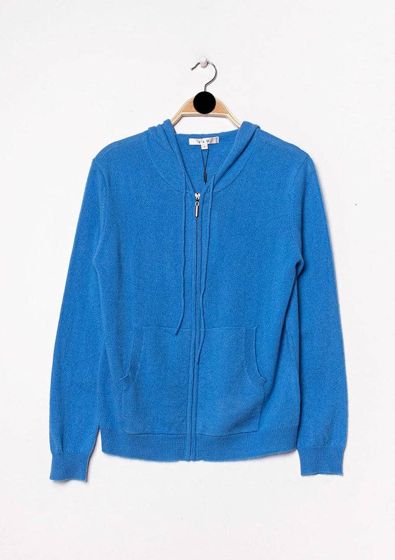 jw.atelier - Vente Sweat à capuche – femme - Gilet 100% cachemire zippé à capuche22