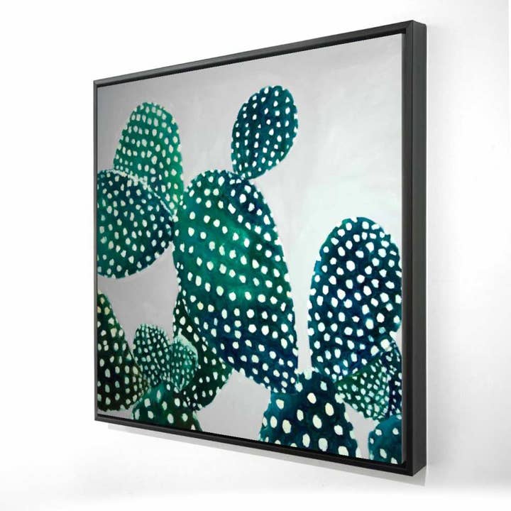 Botanische Opuntia-Kaktus-Leinwand | Florale Schlafzimmer-Wanddekoration für den Großhandel von BEGIN HOME DECOR