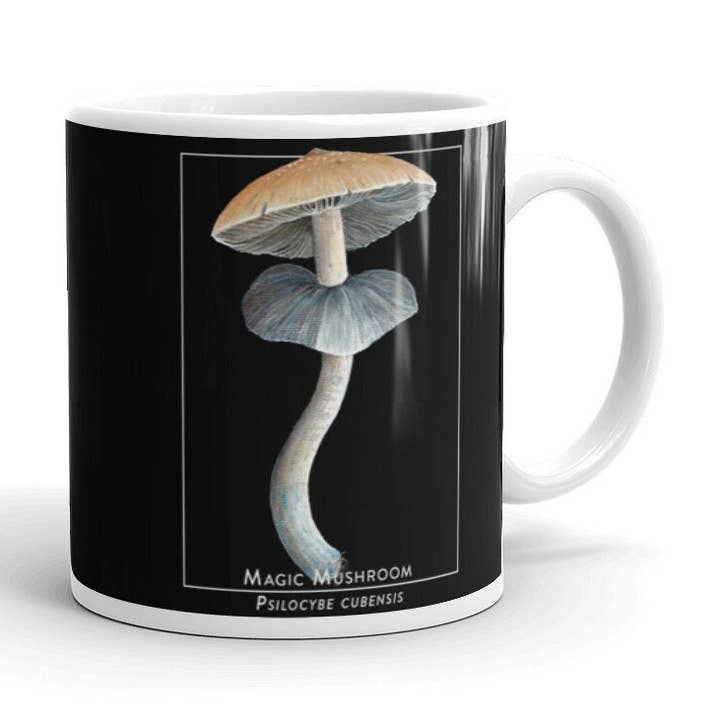 Sword Fern Studios - Wholesale Coffee Mug - Psilocybe Cubensis Magic Mushroom Coffee Tea Mug0